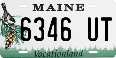 ME license plate 6346UT