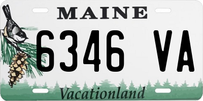 ME license plate 6346VA