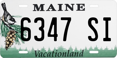 ME license plate 6347SI
