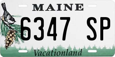 ME license plate 6347SP