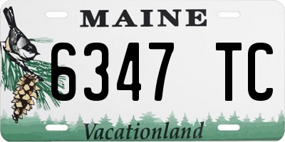 ME license plate 6347TC