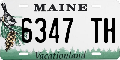ME license plate 6347TH
