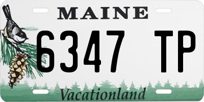ME license plate 6347TP
