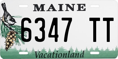 ME license plate 6347TT