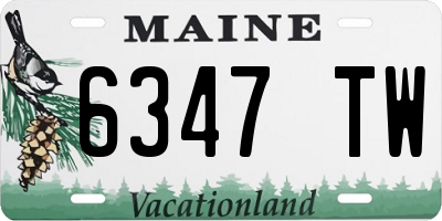 ME license plate 6347TW