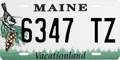 ME license plate 6347TZ