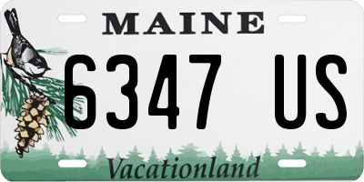 ME license plate 6347US