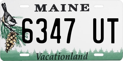ME license plate 6347UT