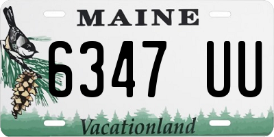 ME license plate 6347UU