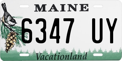 ME license plate 6347UY