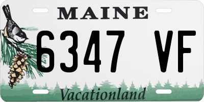 ME license plate 6347VF