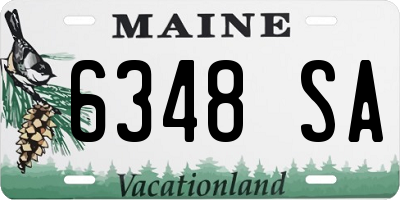 ME license plate 6348SA