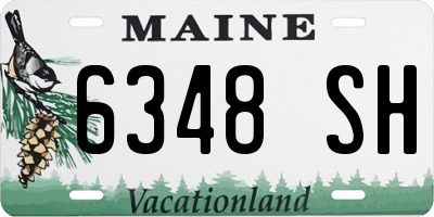 ME license plate 6348SH