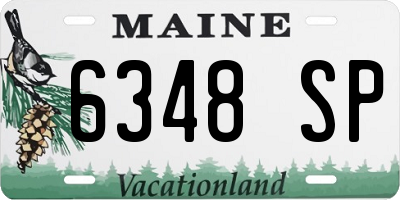 ME license plate 6348SP