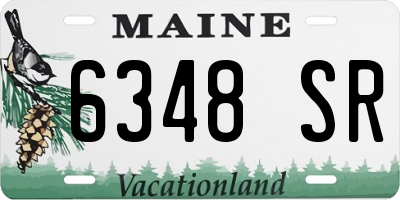 ME license plate 6348SR
