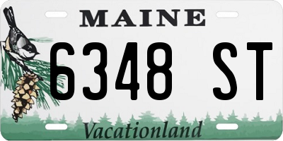 ME license plate 6348ST