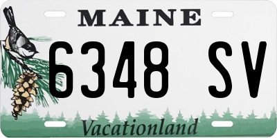 ME license plate 6348SV