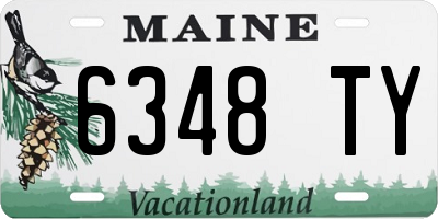 ME license plate 6348TY