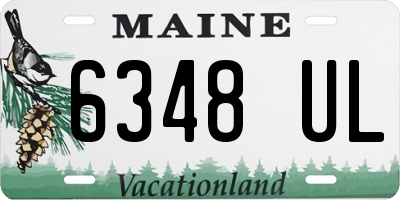 ME license plate 6348UL