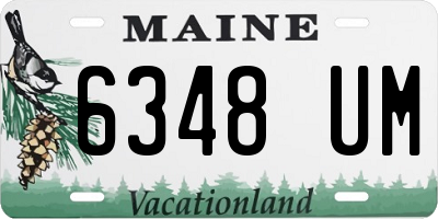 ME license plate 6348UM