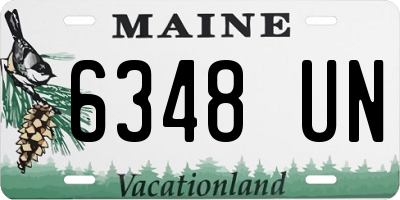 ME license plate 6348UN