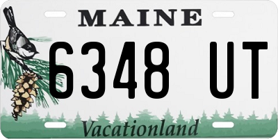 ME license plate 6348UT