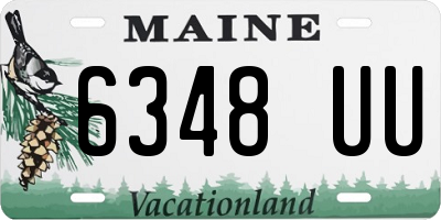 ME license plate 6348UU