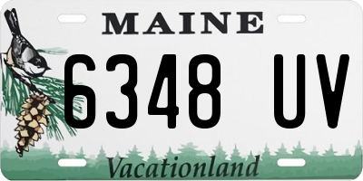 ME license plate 6348UV