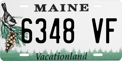 ME license plate 6348VF