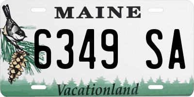 ME license plate 6349SA