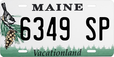 ME license plate 6349SP