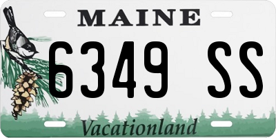 ME license plate 6349SS