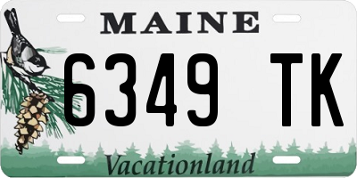 ME license plate 6349TK