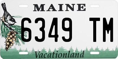ME license plate 6349TM