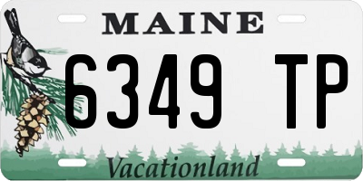 ME license plate 6349TP