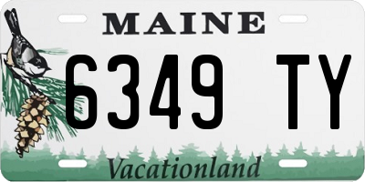 ME license plate 6349TY