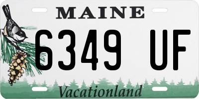 ME license plate 6349UF