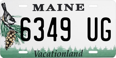 ME license plate 6349UG