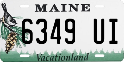 ME license plate 6349UI