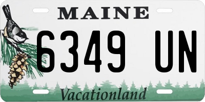 ME license plate 6349UN