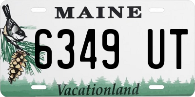 ME license plate 6349UT