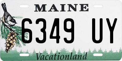 ME license plate 6349UY