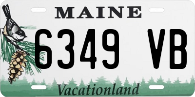 ME license plate 6349VB