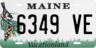 ME license plate 6349VE
