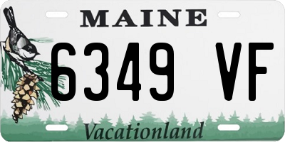 ME license plate 6349VF