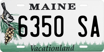 ME license plate 6350SA