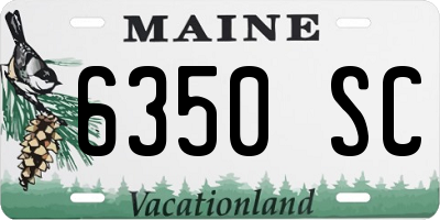 ME license plate 6350SC