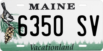 ME license plate 6350SV