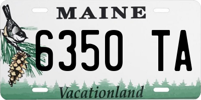 ME license plate 6350TA