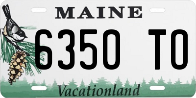 ME license plate 6350TO